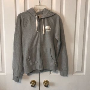 Light gray roots zip up